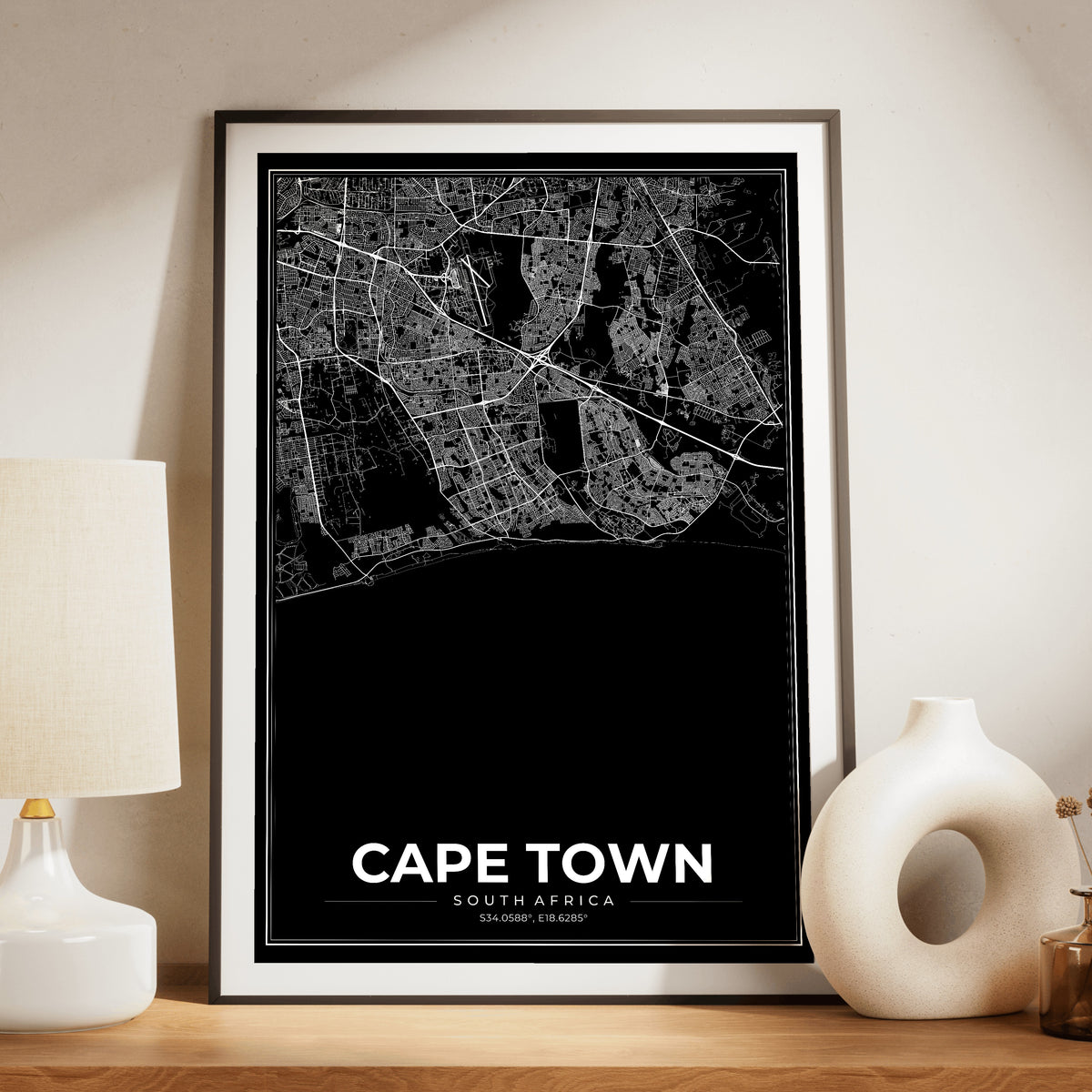 Cape Town Modern Map Poster