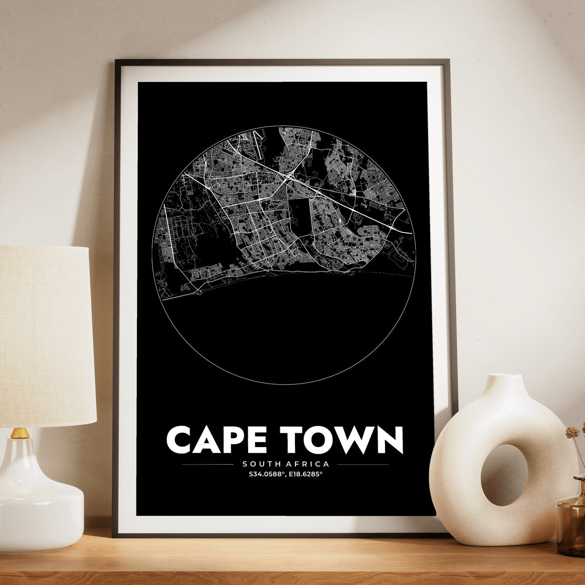 Cape Town Spot Map Poster