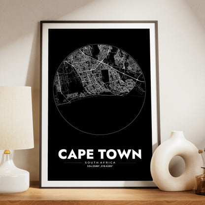 Cape Town Spot Map Poster