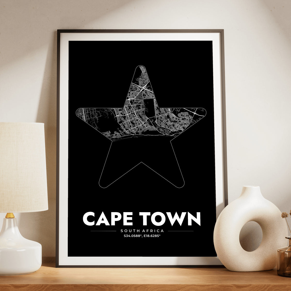 Cape Town Star Map Poster