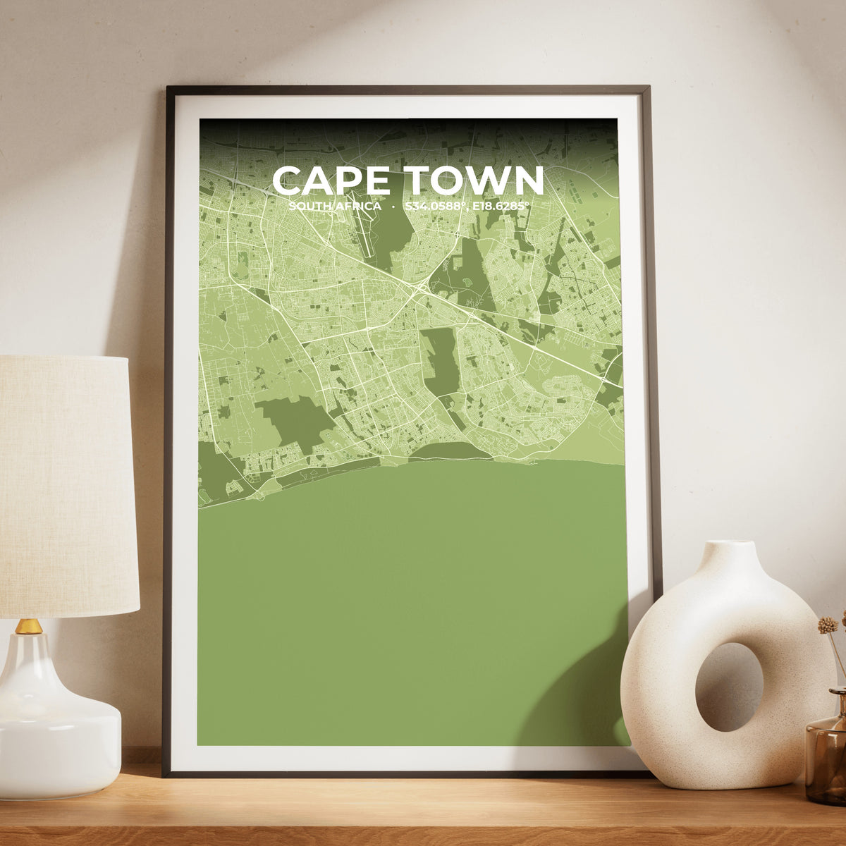 Cape Town Grove Map Poster