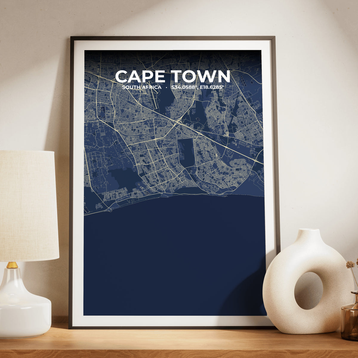 Cape Town Anchor Map Poster