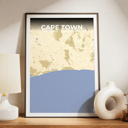Cape Town Barn Map Poster