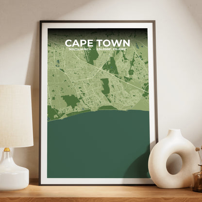 Cape Town Clay Map Poster