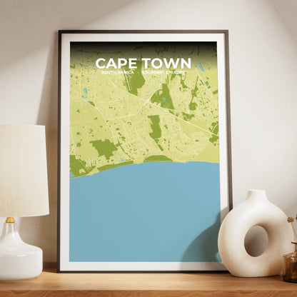 Cape Town Fern Map Poster