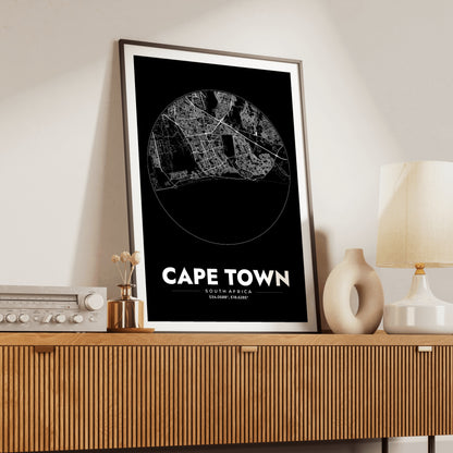 Cape Town Spot Map Poster