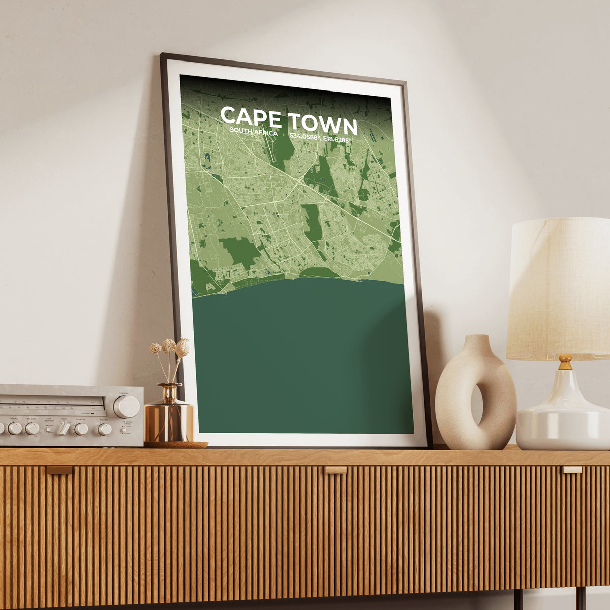 Cape Town Clay Map Poster