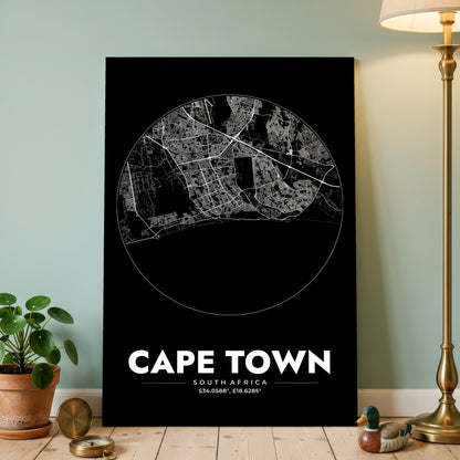 Cape Town Spot Map Poster