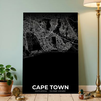 Cape Town Elegant Map Poster