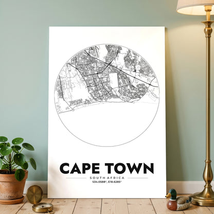 Cape Town Spot Map Poster