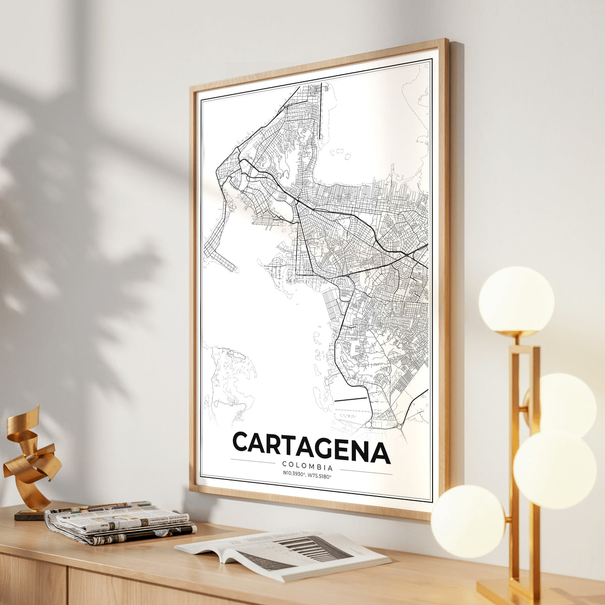 Cartagena Modern Map Poster