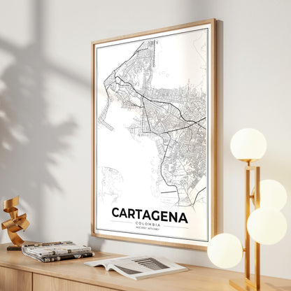 Cartagena Modern Map Poster