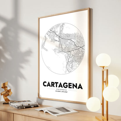 Cartagena Spot Map Poster