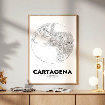 Cartagena Spot Map Poster