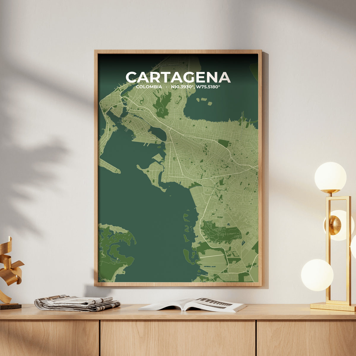 Cartagena Clay Map Poster