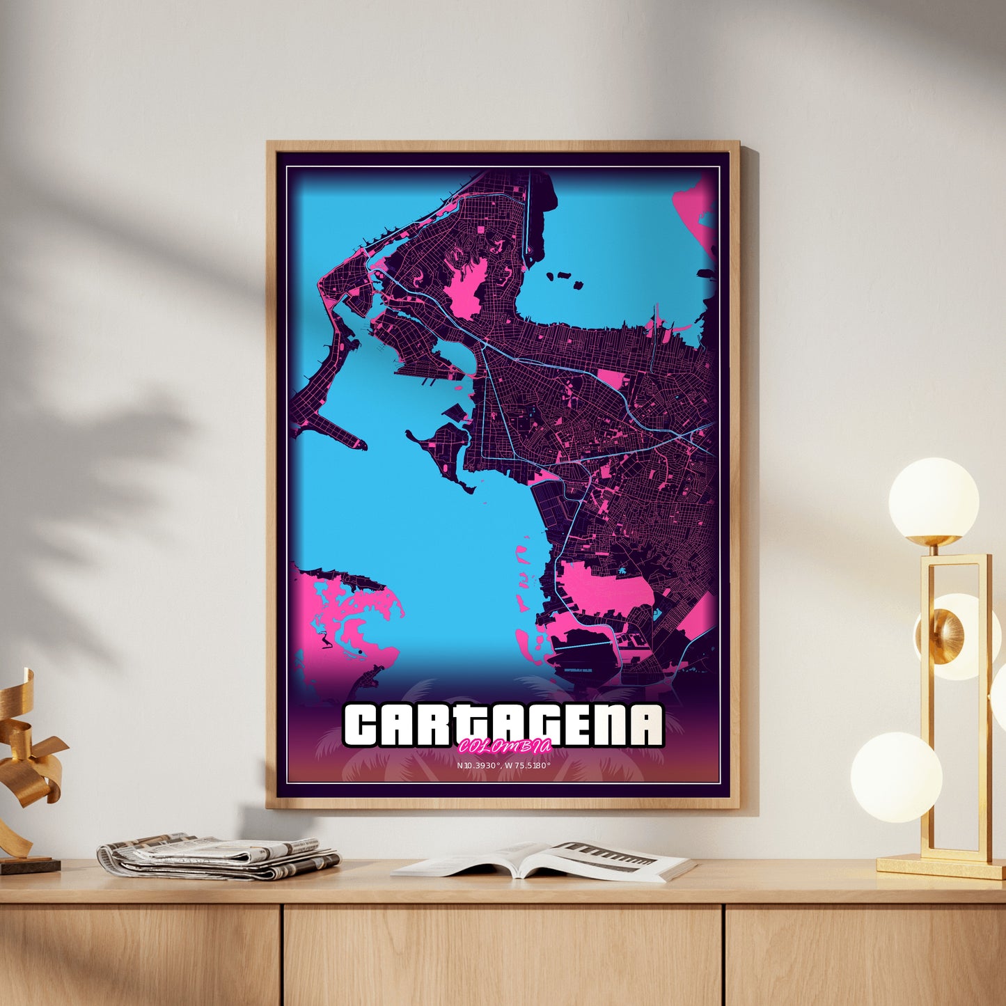 Cartagena GTA Map Poster