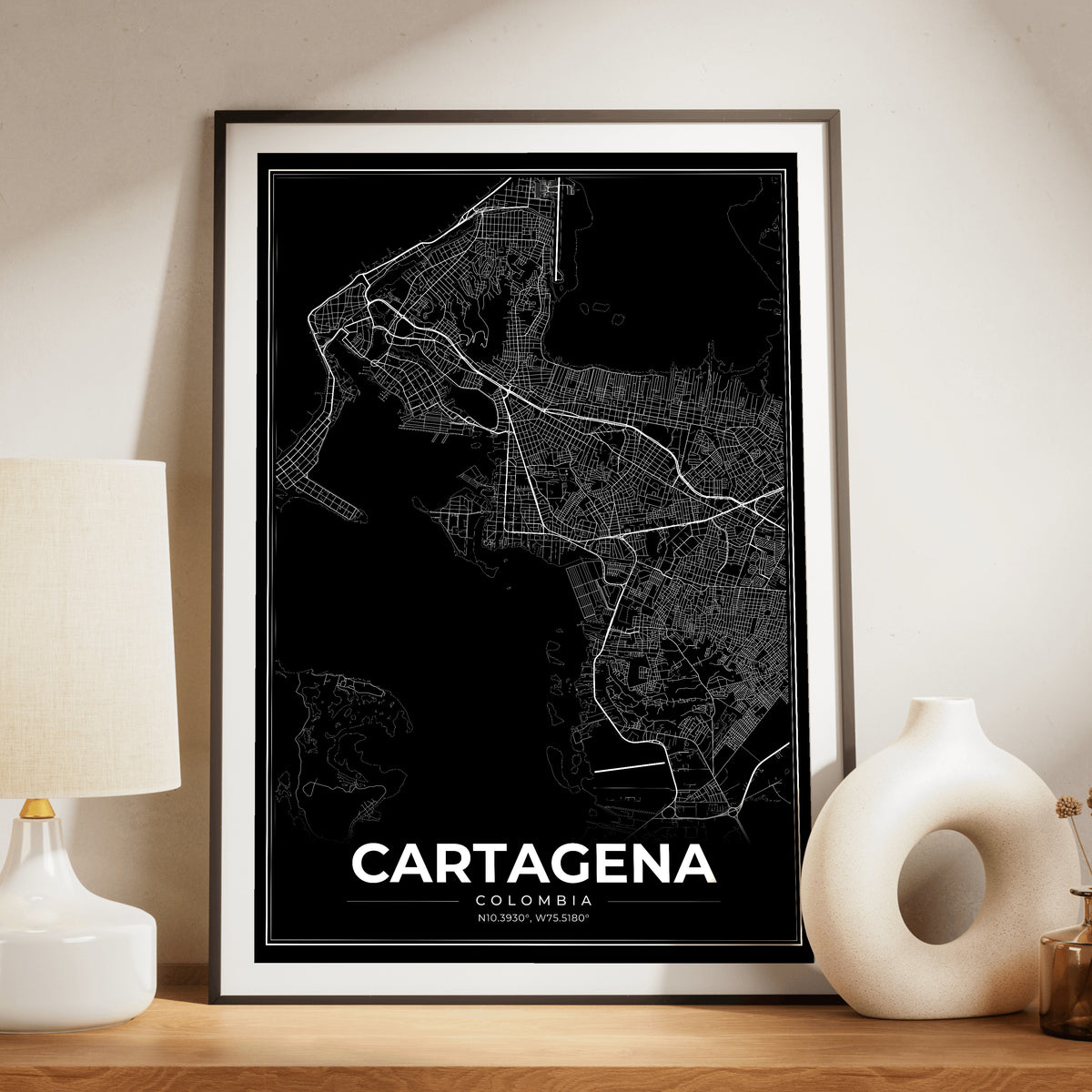 Cartagena Modern Map Poster