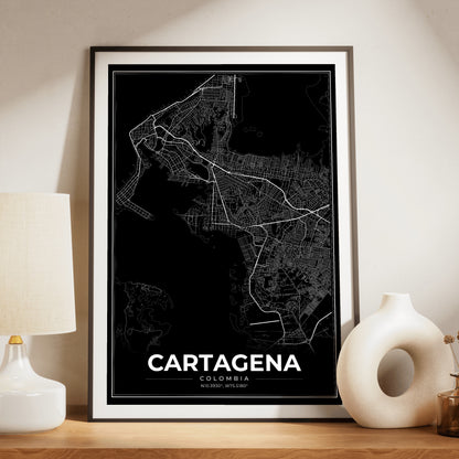 Cartagena Modern Map Poster