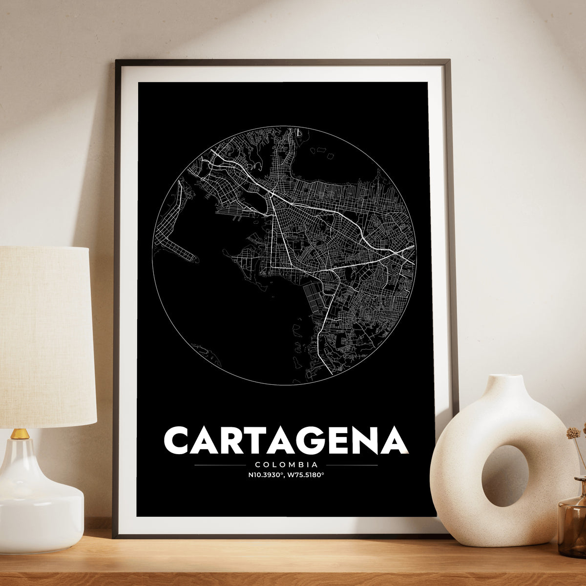 Cartagena Spot Map Poster