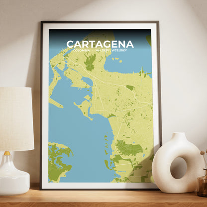 Cartagena Fern Map Poster