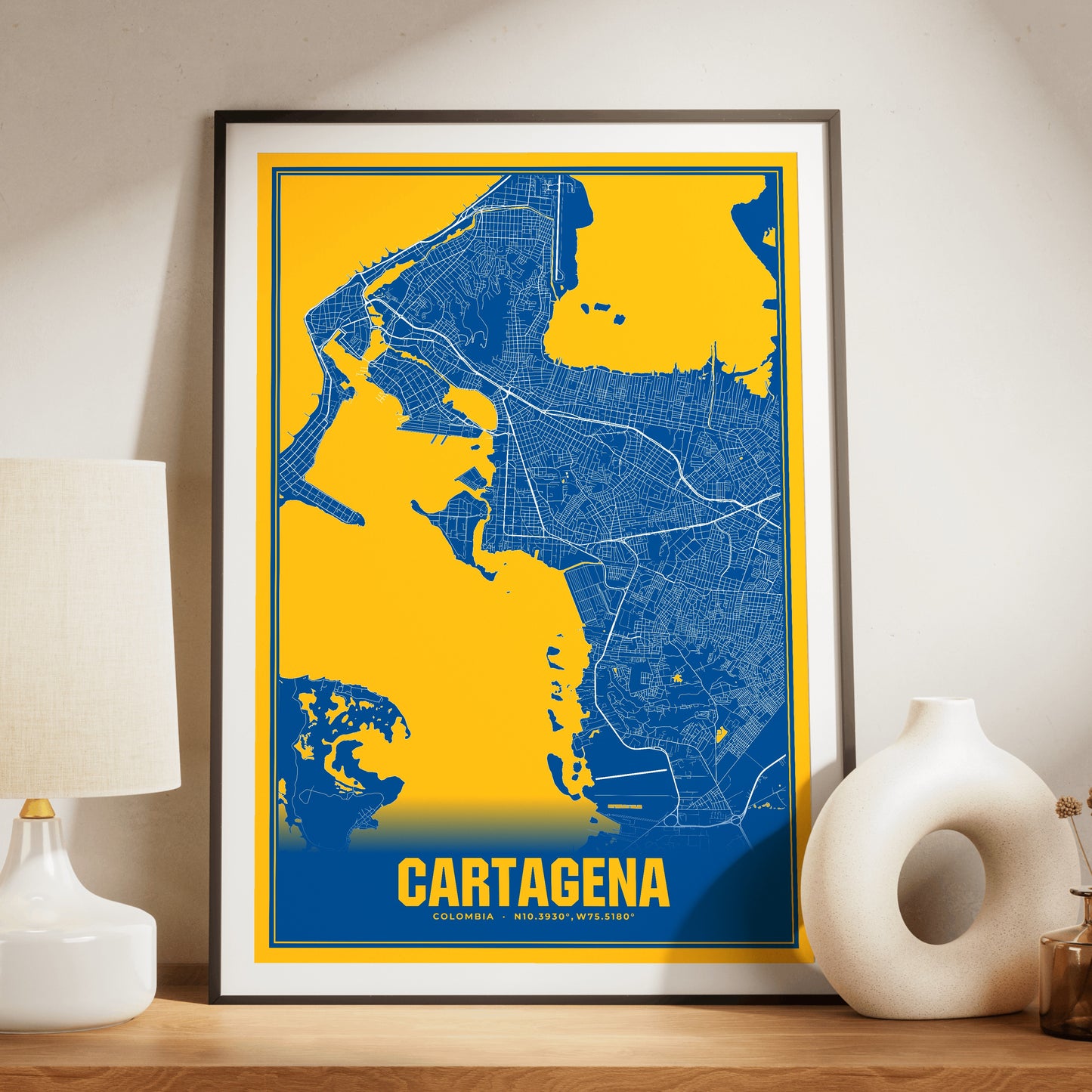 Cartagena Blockbuster Map Poster