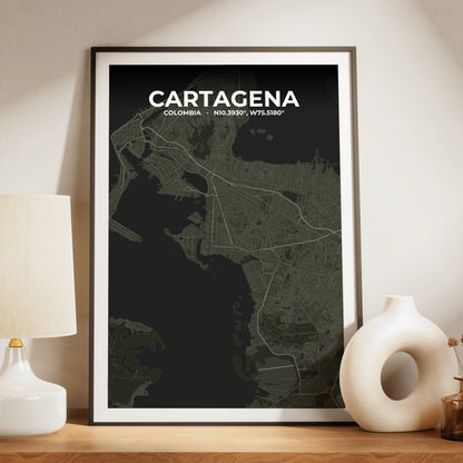 Cartagena Sable Map Poster