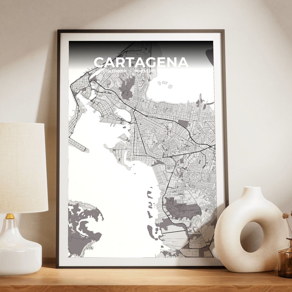 Cartagena Ash Map Poster