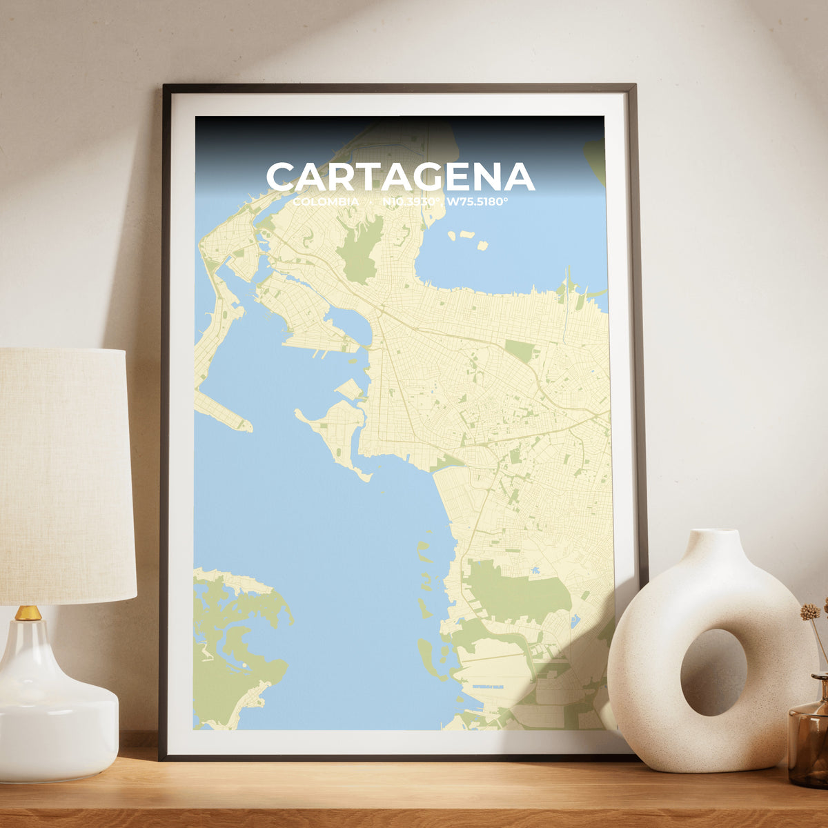 Cartagena Drift Map Poster