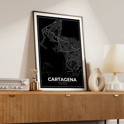 Cartagena Modern Map Poster
