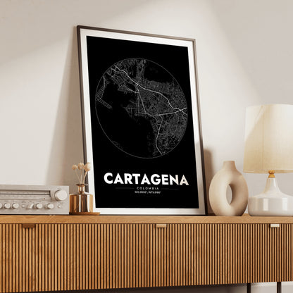 Cartagena Spot Map Poster