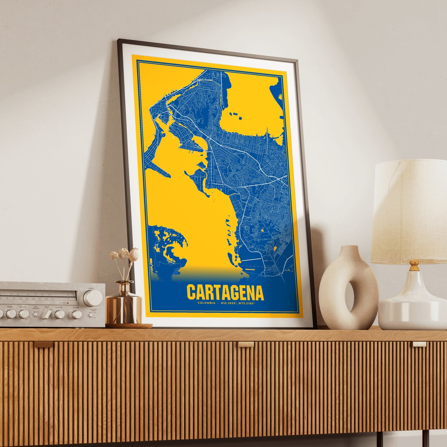 Cartagena Blockbuster Map Poster