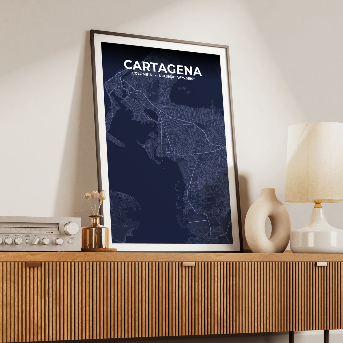 Cartagena Tide Map Poster