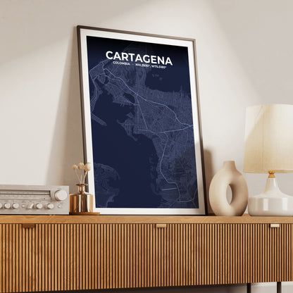 Cartagena Tide Map Poster