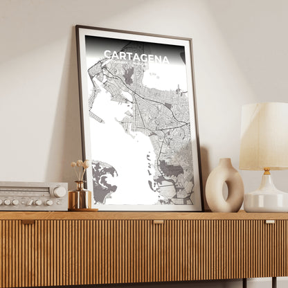 Cartagena Ash Map Poster