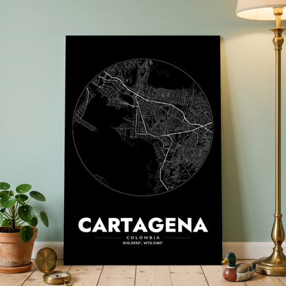 Cartagena Spot Map Poster