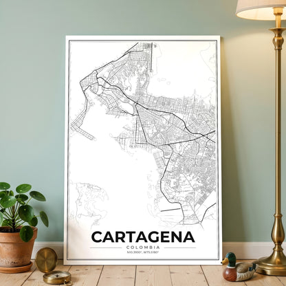 Cartagena Modern Map Poster