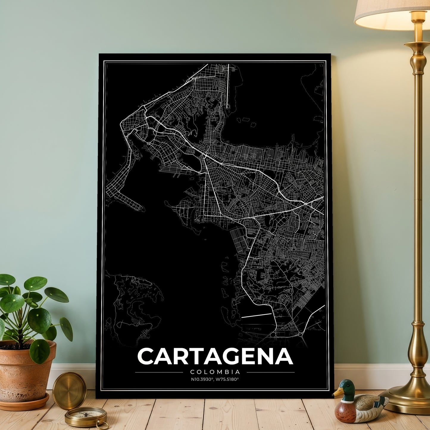 Cartagena Modern Map Poster