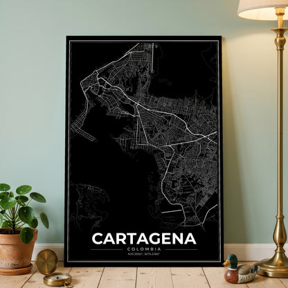 Cartagena Modern Map Poster