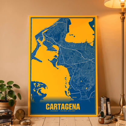 Cartagena Blockbuster Map Poster