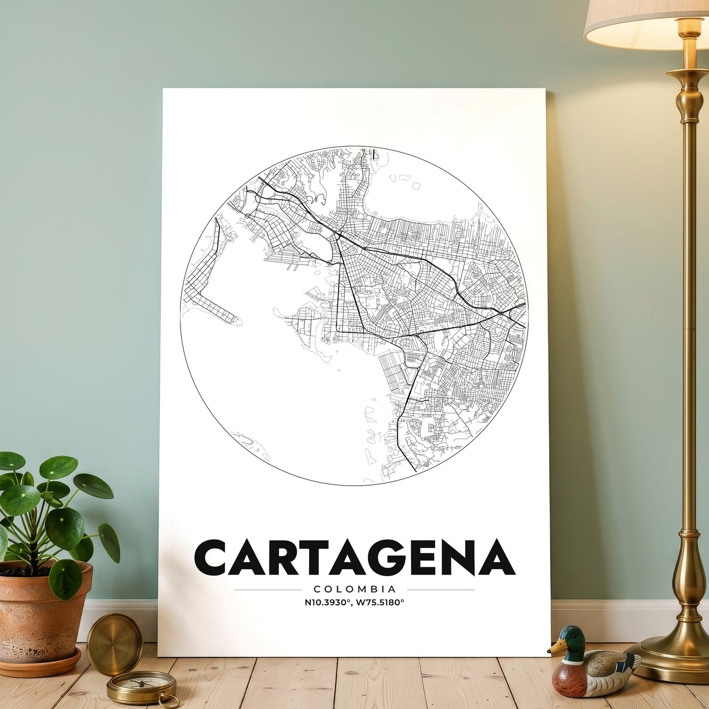 Cartagena Spot Map Poster