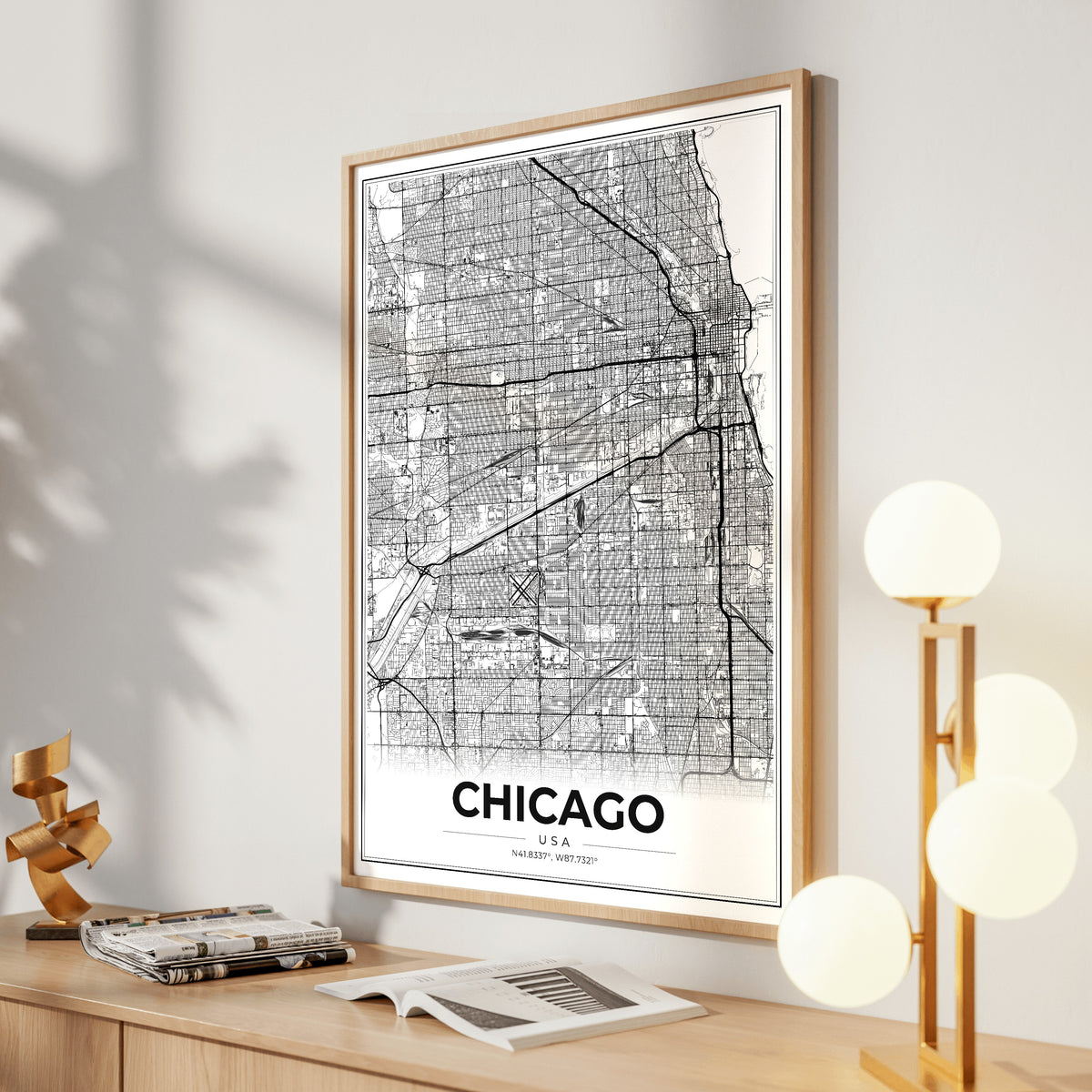 Chicago Modern Map Poster