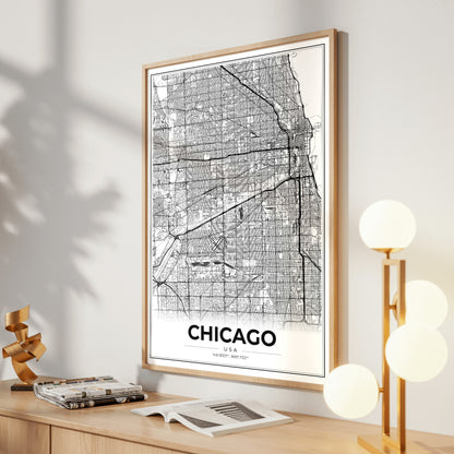 Chicago Modern Map Poster