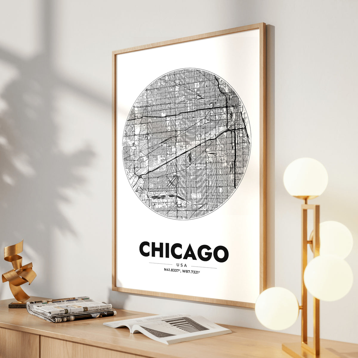 Chicago Spot Map Poster
