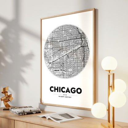 Chicago Spot Map Poster
