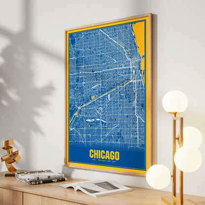 Chicago Blockbuster Map Poster