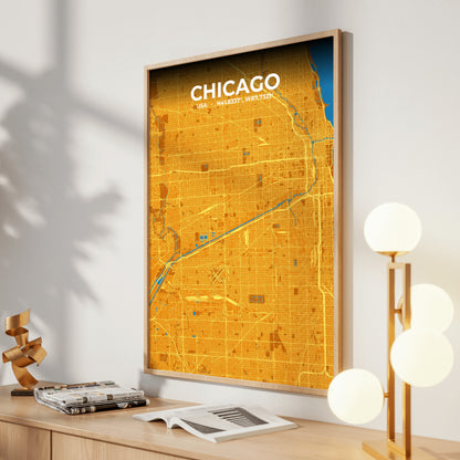 Chicago Scorch Map Poster
