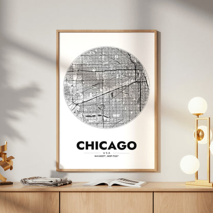 Chicago Spot Map Poster