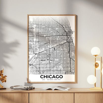Chicago Elegant Map Poster