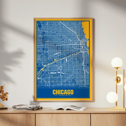 Chicago Blockbuster Map Poster