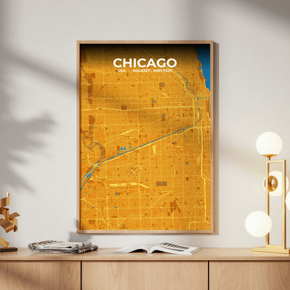 Chicago Scorch Map Poster